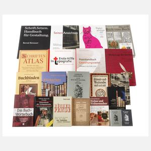 Konvolut Fachliteratur Buchdruck und Satz