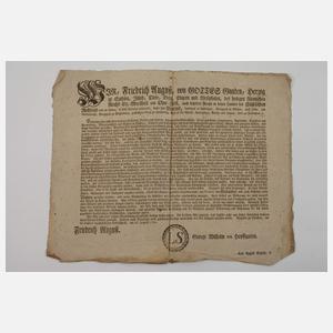 Drei historische Dokumente Sachsen