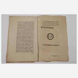 Drei historische Dokumente Sachsen