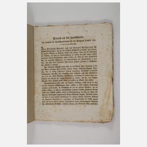 Drei historische Dokumente Sachsen