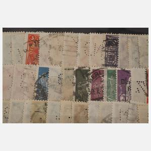 Konvolut Lochmarken und Belege Deutsches Reich