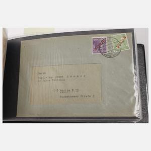 Konvolut Belege und Ansichtskarten