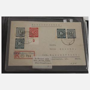 Konvolut Belege und Ansichtskarten