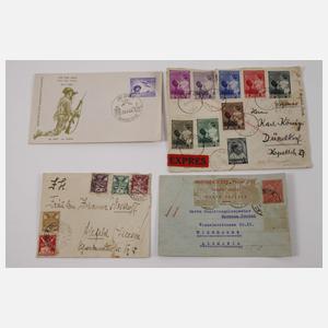 Konvolut Belege und Ansichtskarten