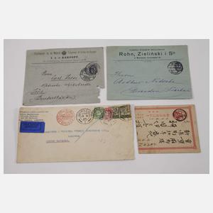 Konvolut Belege und Ansichtskarten