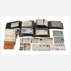 Konvolut Belege und Ansichtskarten