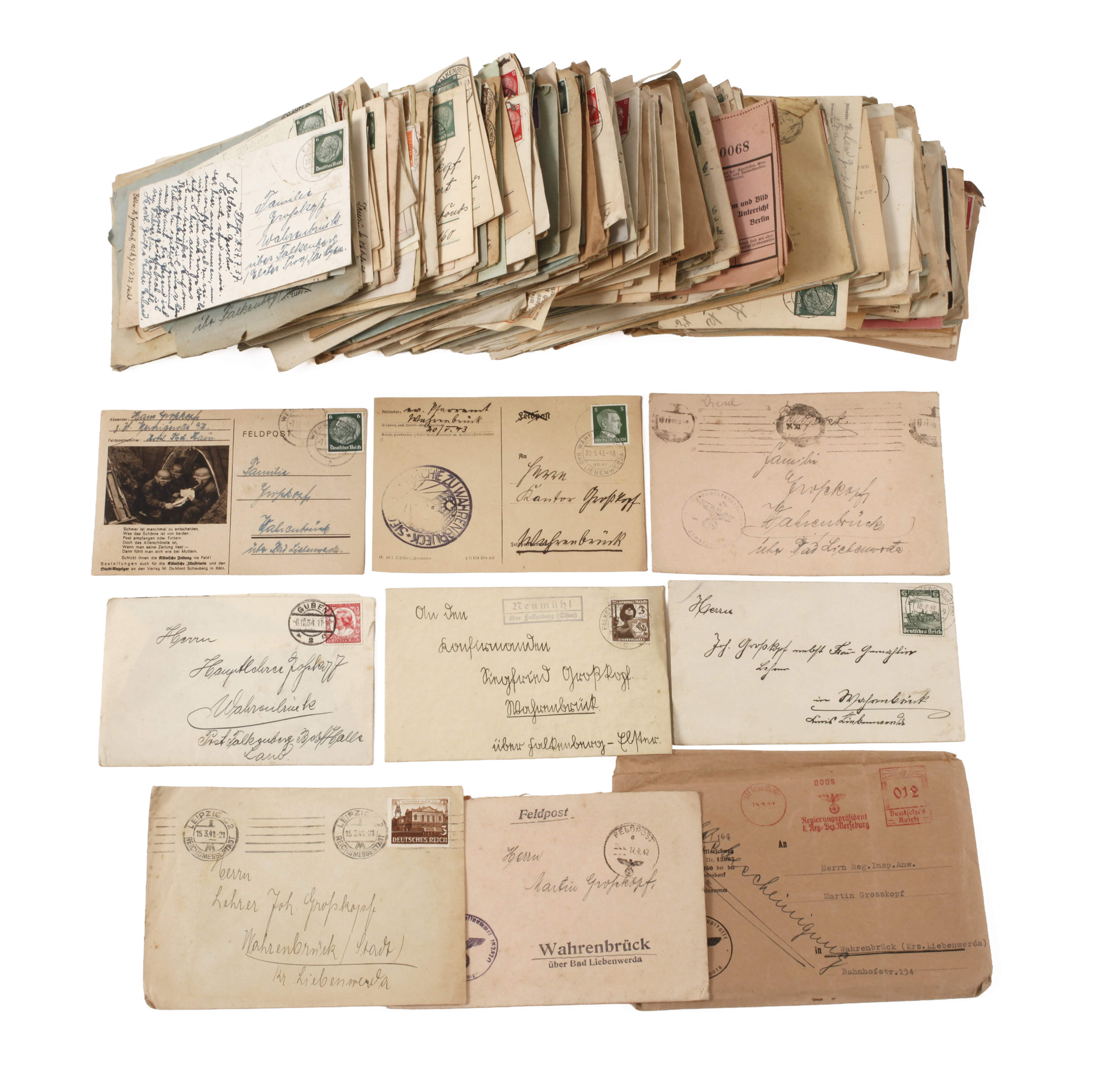 Konvolut Belege und Feldpost 3. Reich