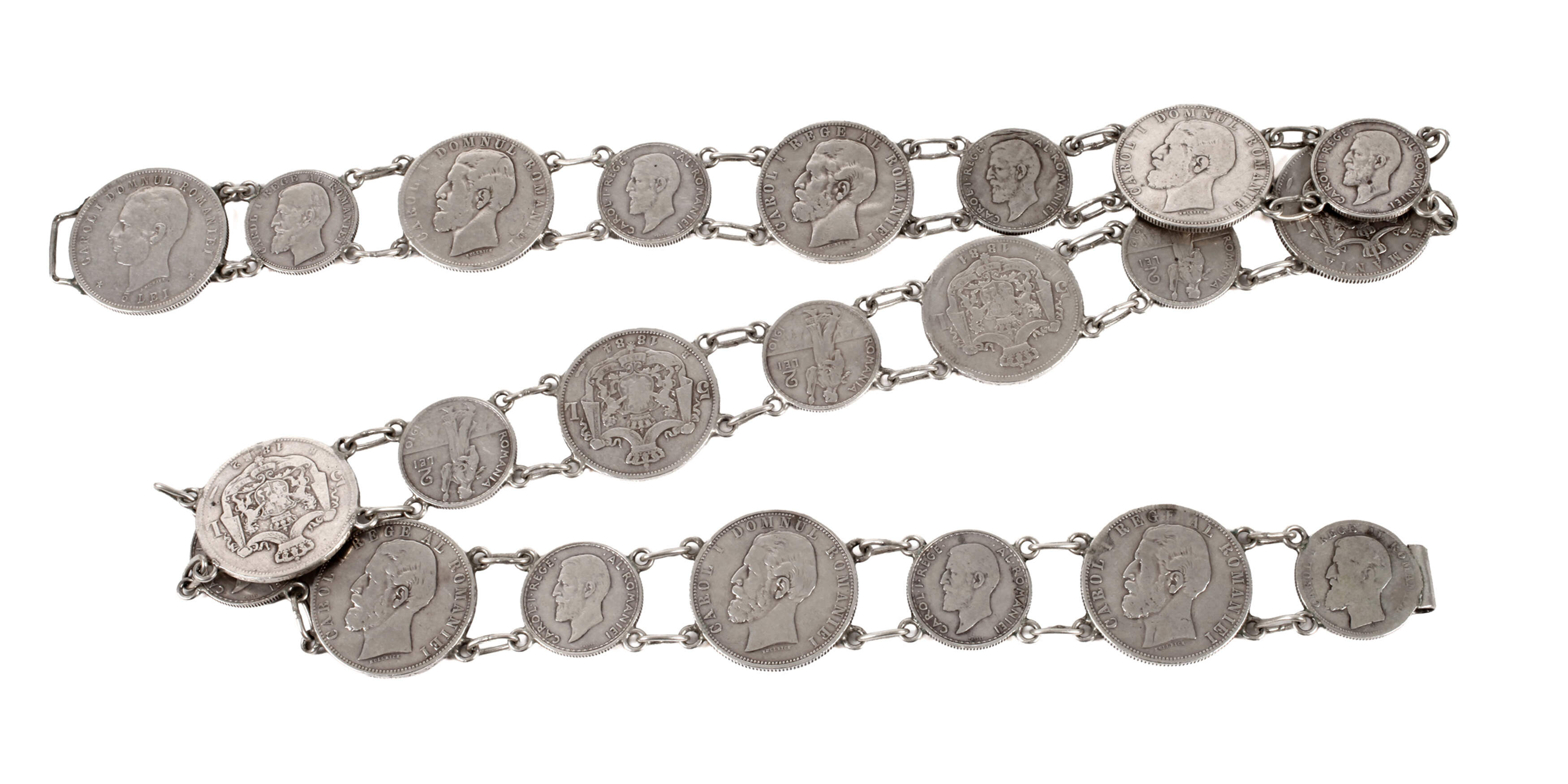 Münzgürtel aus Silbermünzen