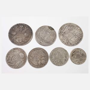 Konvolut historische Silbermünzen Österreich