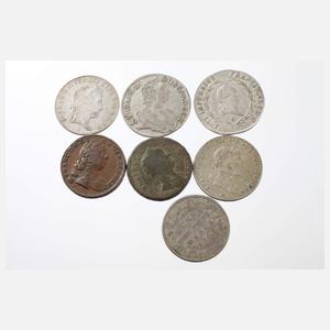 Konvolut historische Silbermünzen Österreich