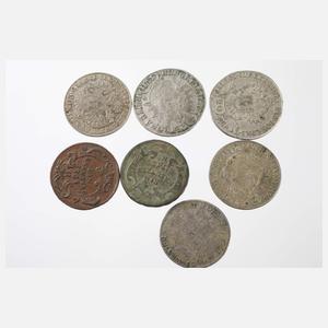 Konvolut historische Silbermünzen Österreich
