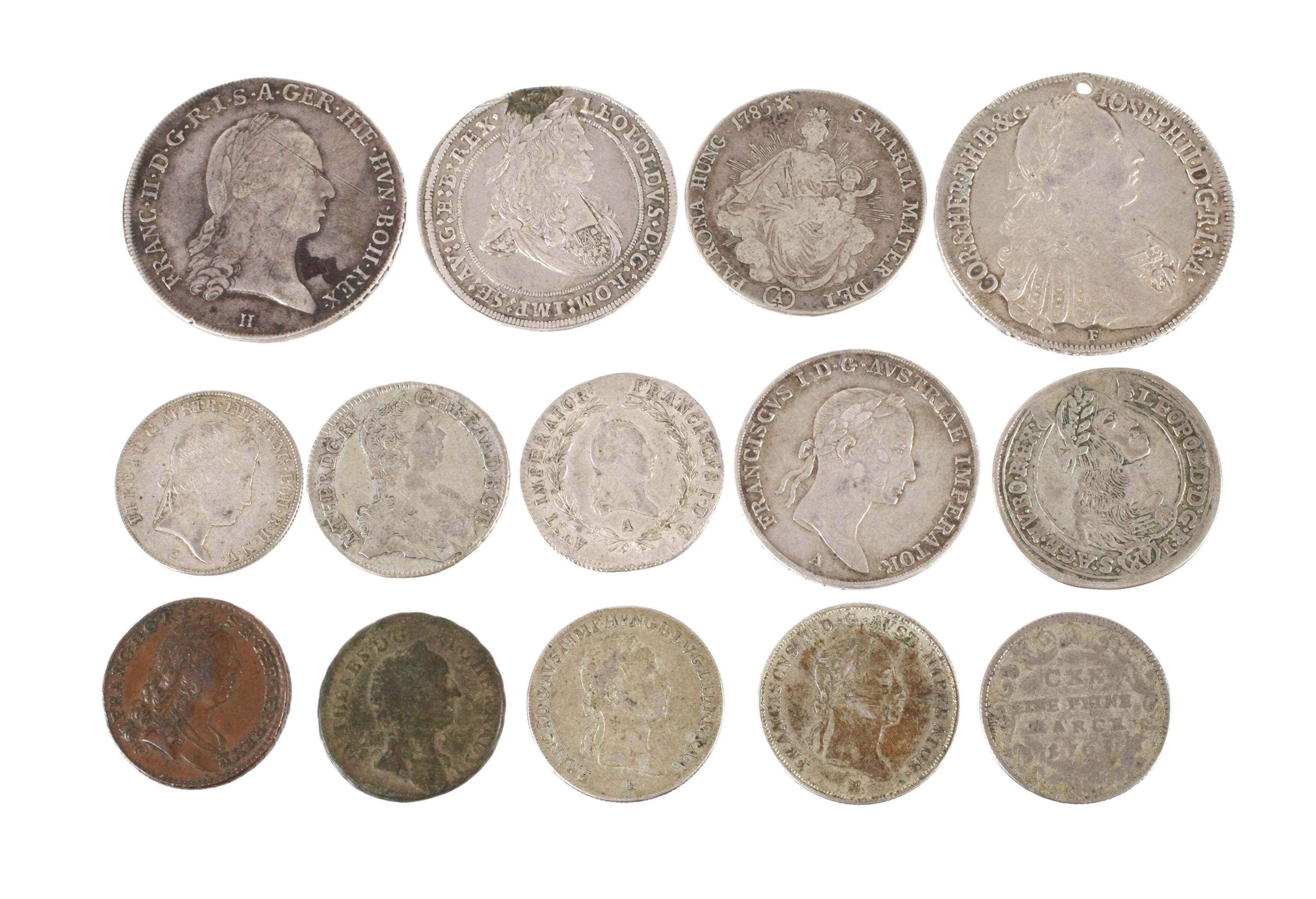 Konvolut historische Silbermünzen Österreich
