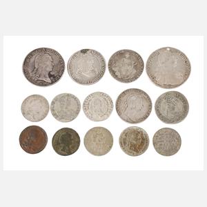 Konvolut historische Silbermünzen Österreich