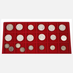 Konvolut Silbermünzen Deutsches Reich