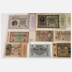 Konvolut Kleinmünzen und Scheine Deutsches Reich