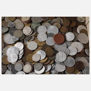 Konvolut Kleinmünzen und Scheine Deutsches Reich