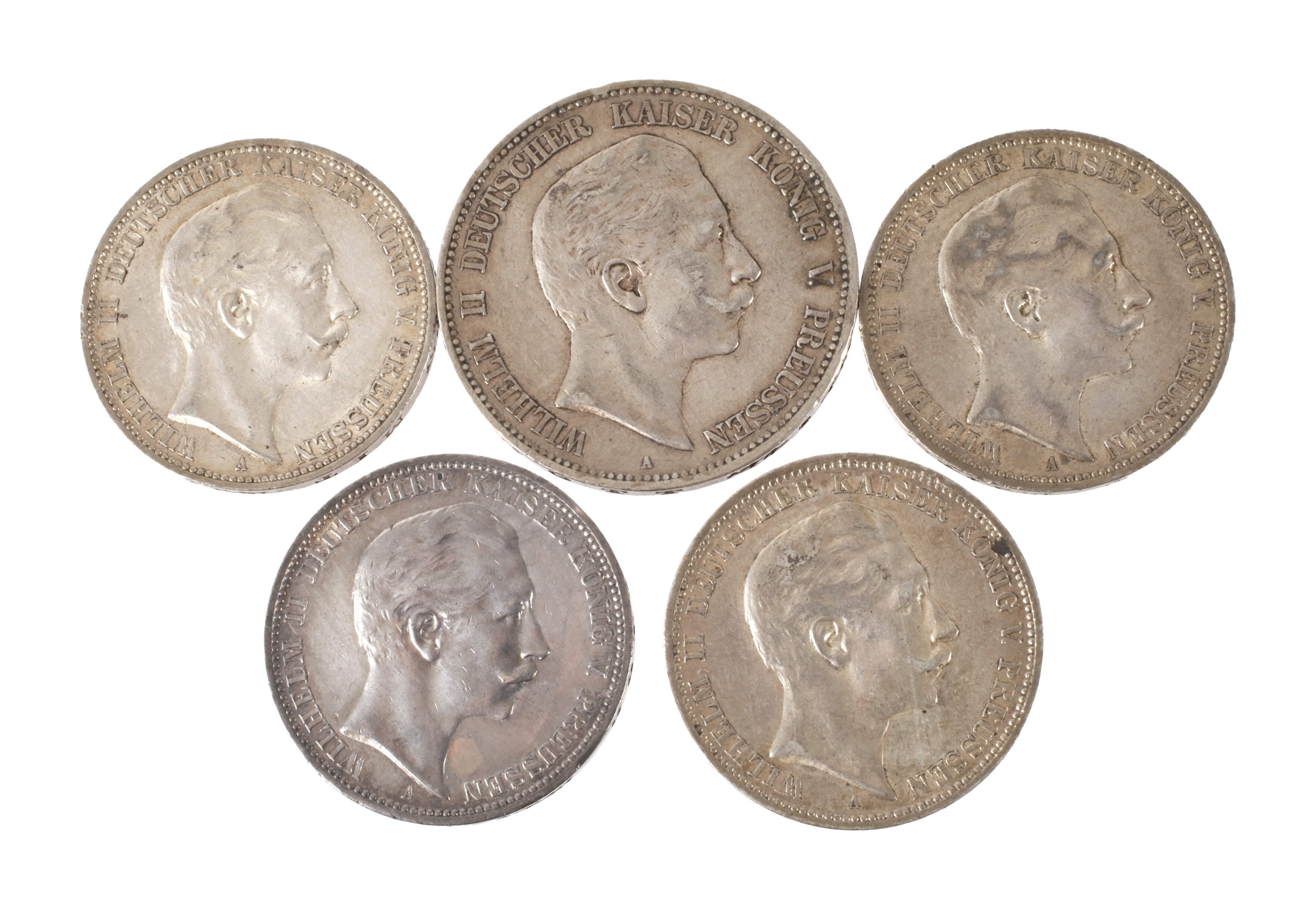 Konvolut Silbermünzen Kaiserreich