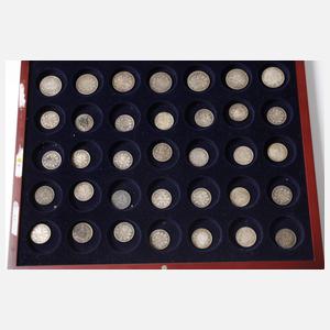 Konvolut Silbermünzen Deutsches Reich