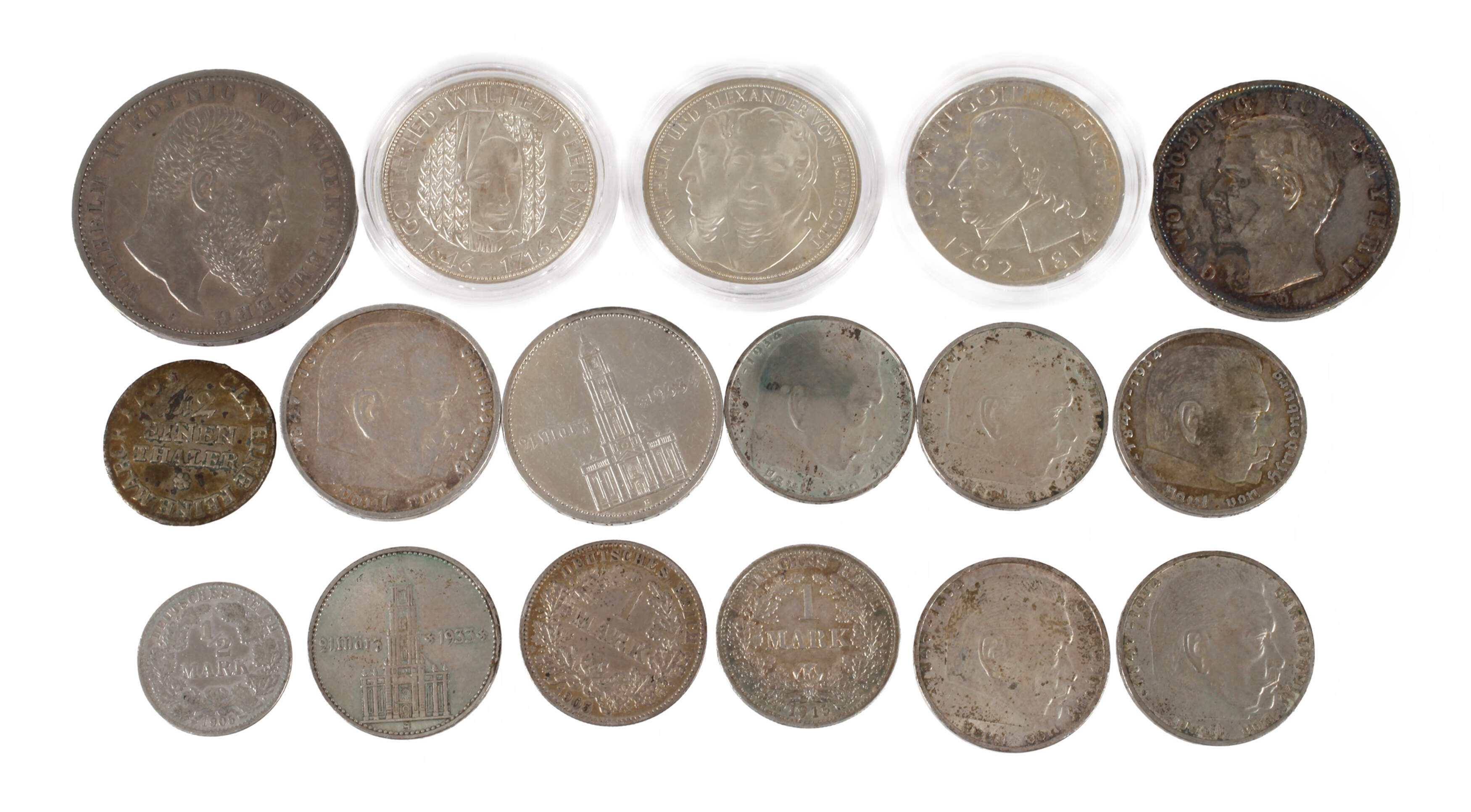 Konvolut Silbermünzen Deutsches Reich