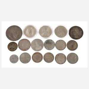 Konvolut Silbermünzen Deutsches Reich