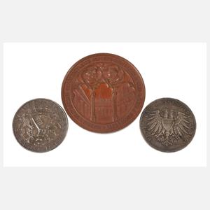 Zwei Silbermünzen Kaiserreich