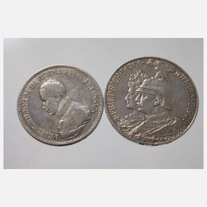 Konvolut Silbermünzen Preußen und Weimar