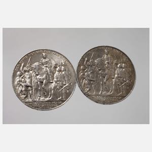 Konvolut Silbermünzen Preußen und Weimar