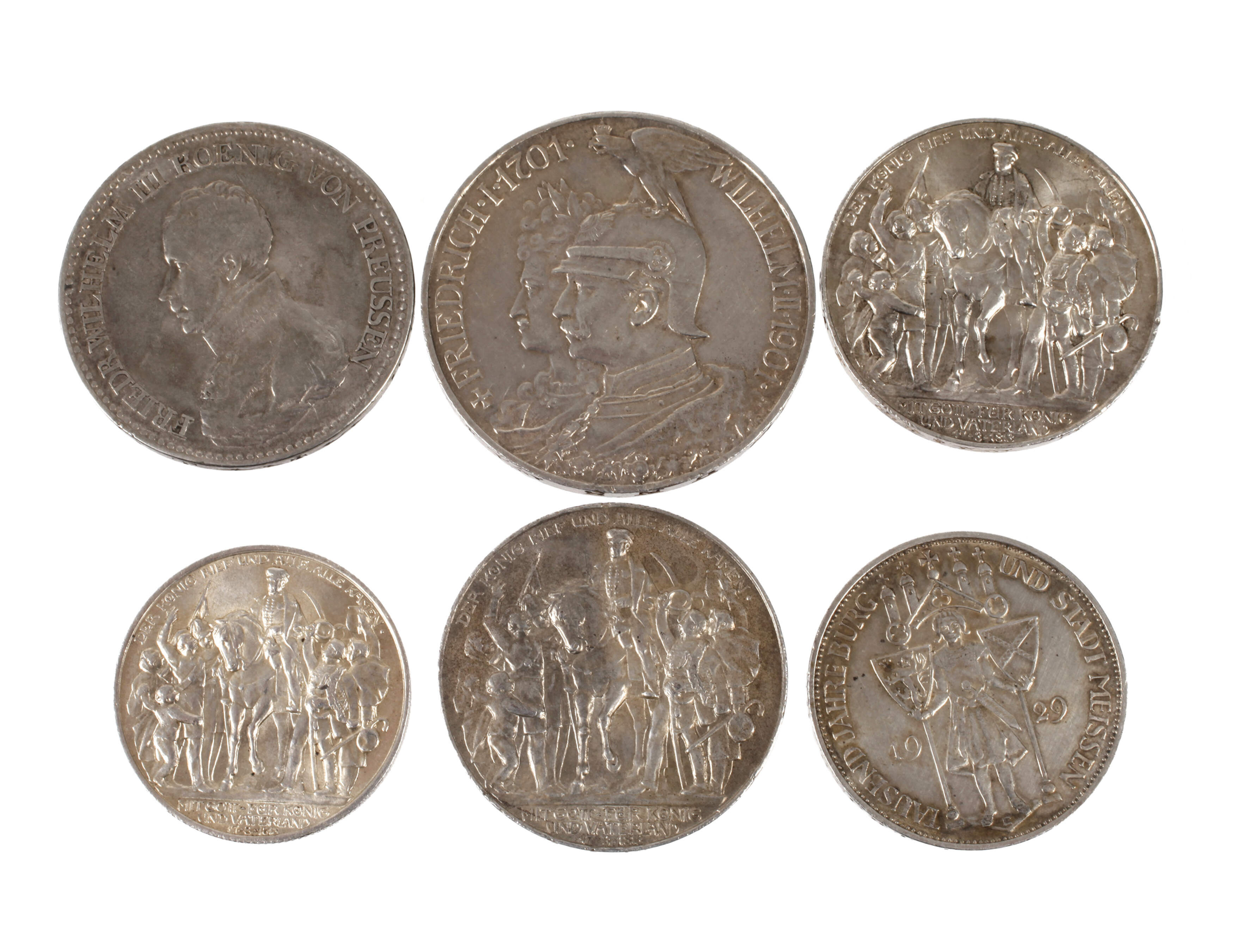 Konvolut Silbermünzen Preußen und Weimar
