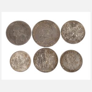 Konvolut Silbermünzen Preußen und Weimar