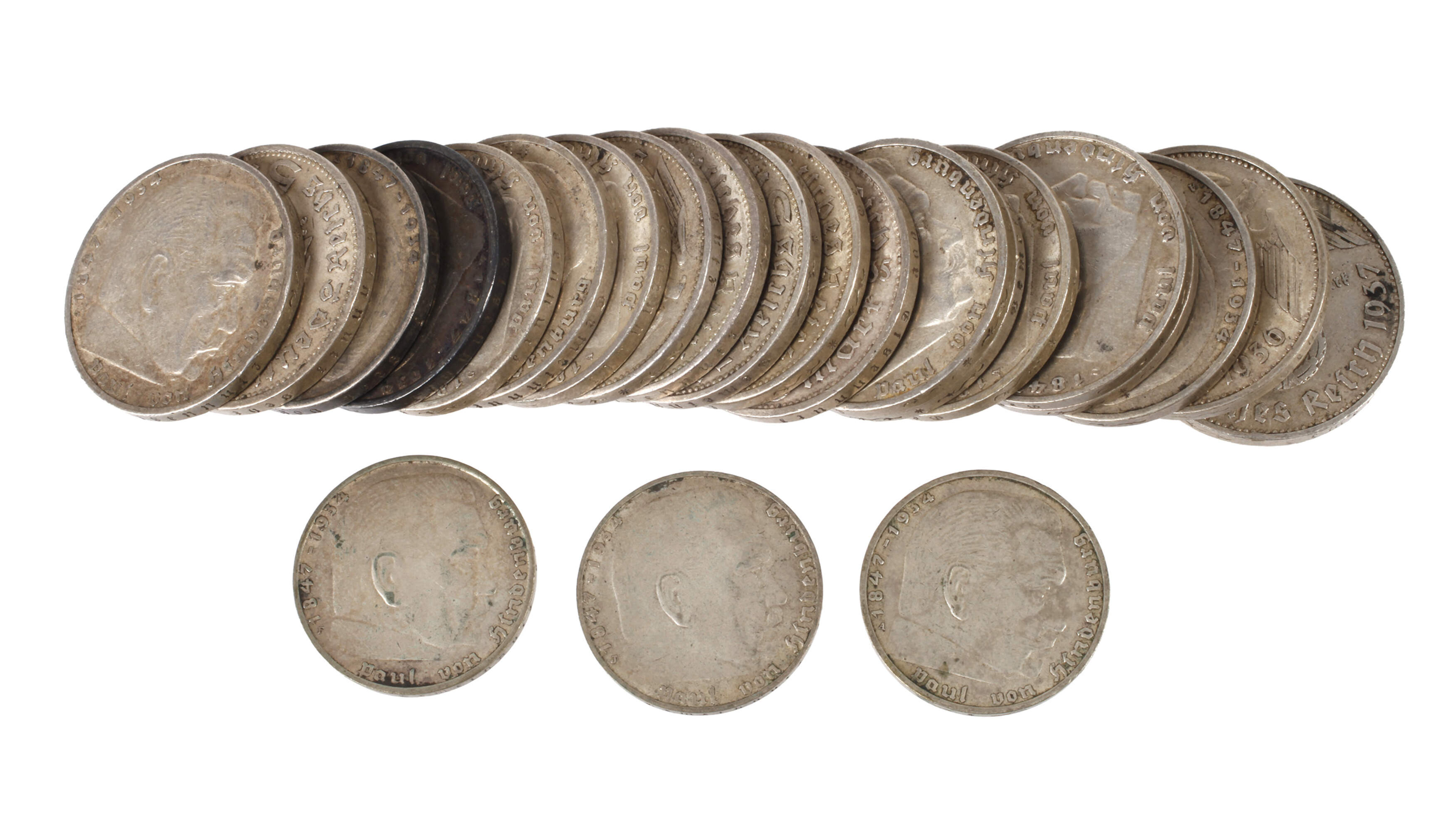 Konvolut Silbermünzen 3. Reich
