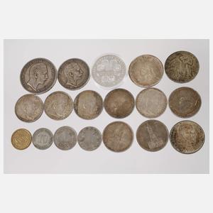 Konvolut Silbermünzen