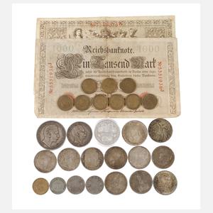 Konvolut Silbermünzen