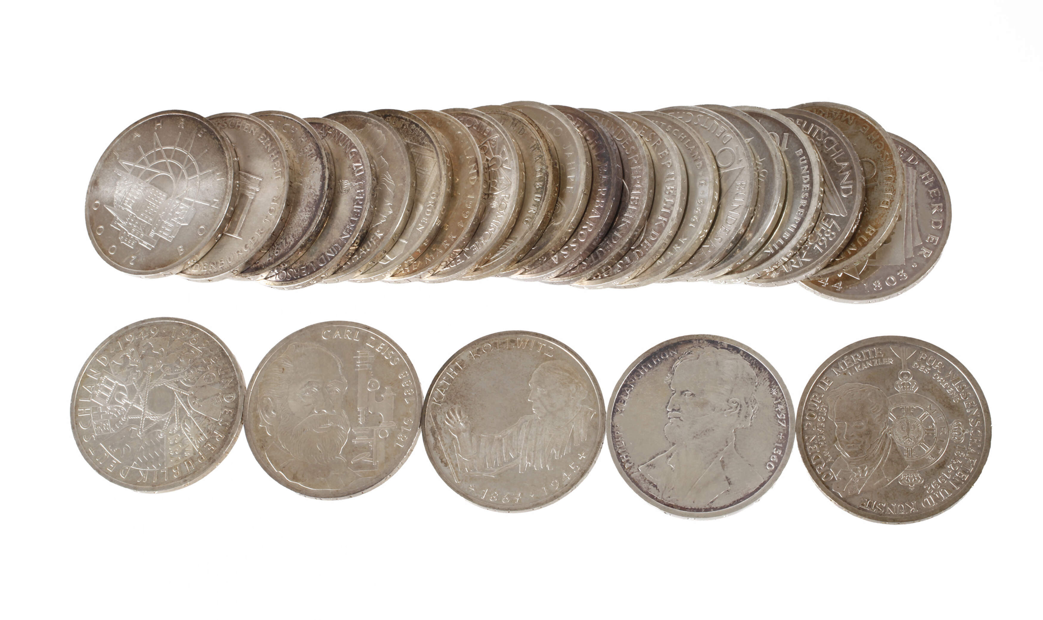 Konvolut 10 DM Gedenkmünzen BRD