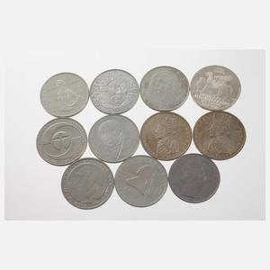 Konvolut 10 DM Gedenkmünzen BRD