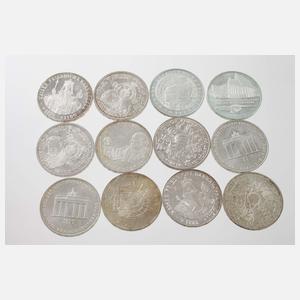 Konvolut 10 DM Gedenkmünzen BRD