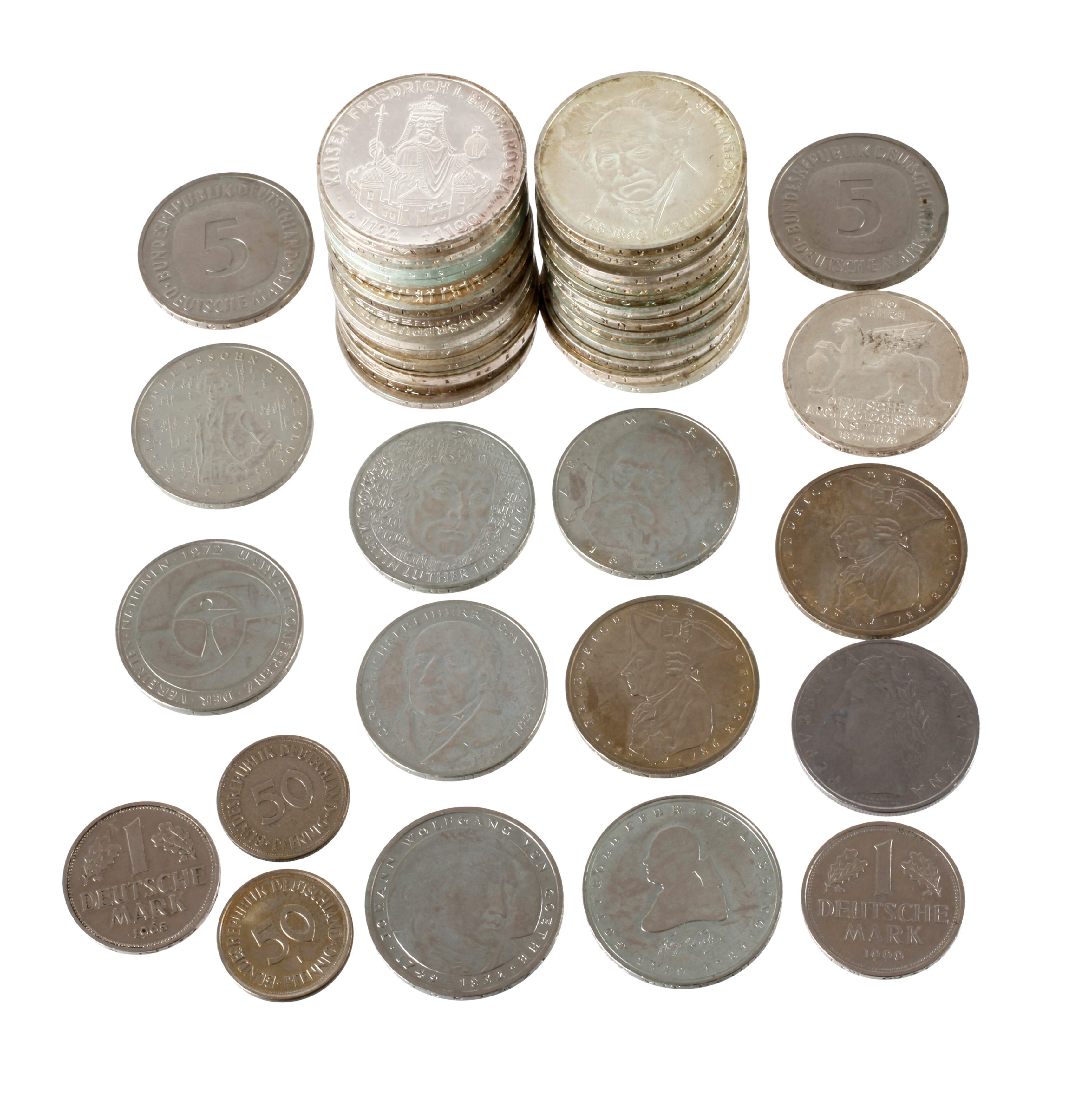 Konvolut 10 DM Gedenkmünzen BRD