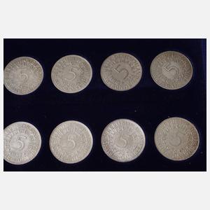 Sammlung 5 DM Silbermünzen