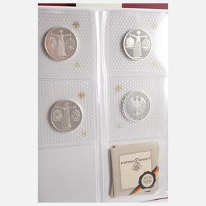 Konvolut 10 DM Silbergedenkmünzen BRD