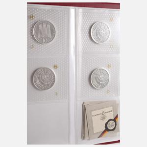 Konvolut 10 DM Silbergedenkmünzen BRD