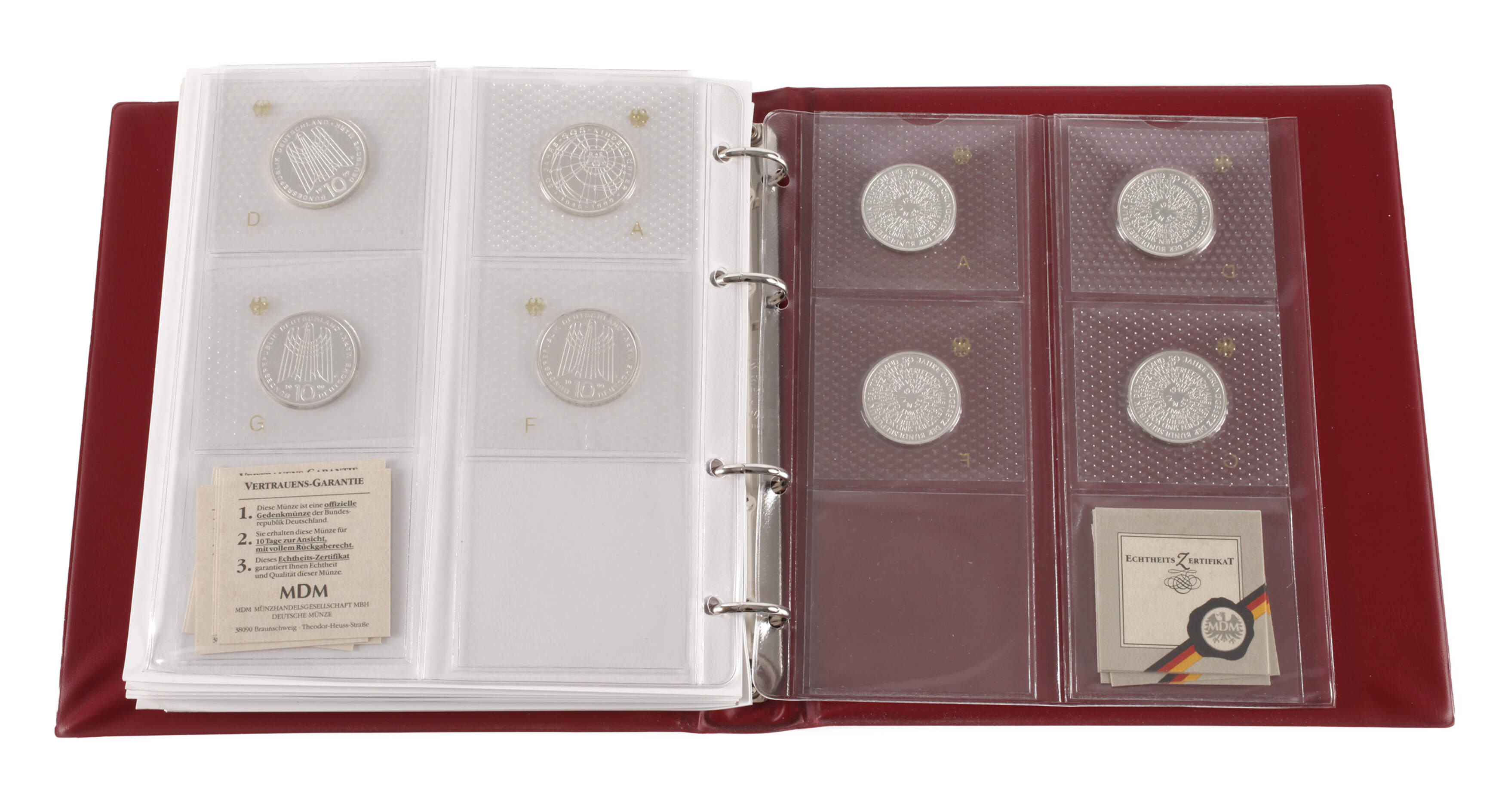 Konvolut 10 DM Silbergedenkmünzen BRD