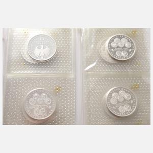 Konvolut 5 + 10 DM Gedenkmünzen BRD