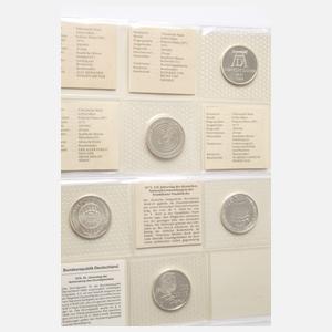 Konvolut 5 + 10 DM Gedenkmünzen BRD
