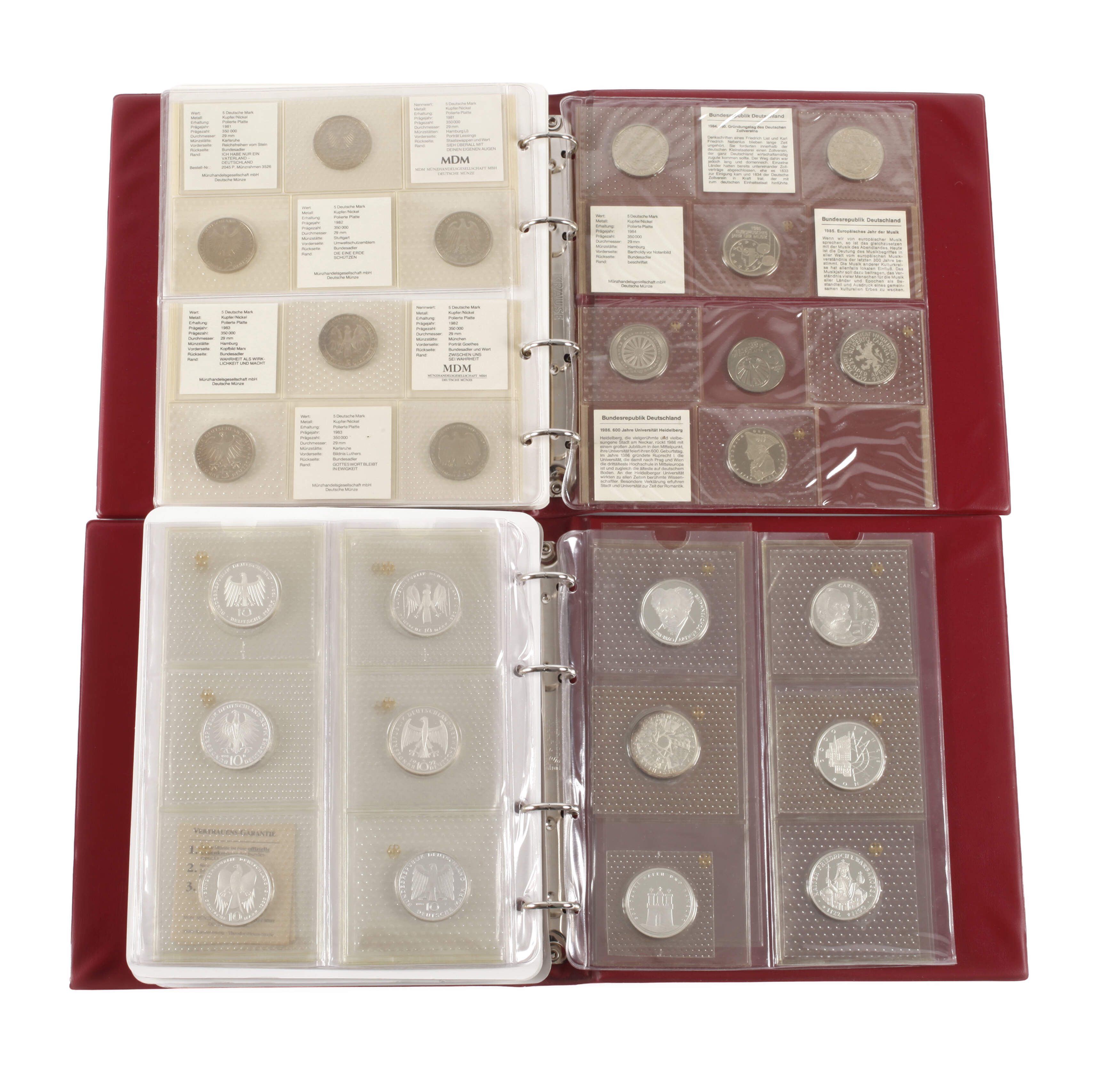 Konvolut 5 + 10 DM Gedenkmünzen BRD