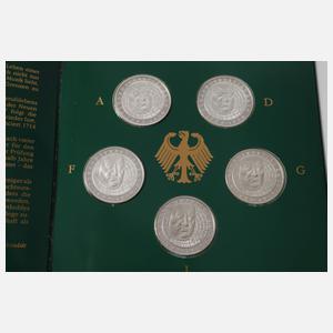 Konvolut 10 DM Gedenkmünzen BRD