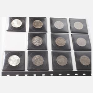 Konvolut 5 DM Gedenkmünzen BRD