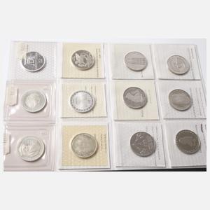 Konvolut 5 DM Gedenkmünzen BRD