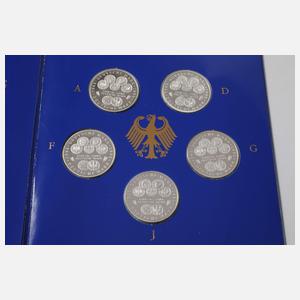 Konvolut 10 DM Gedenkmünzen BRD