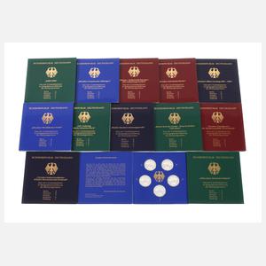 Konvolut 10 DM Gedenkmünzen BRD