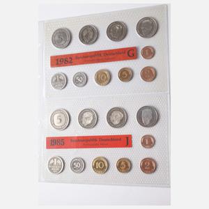 Konvolut DM und Euro Kursmünzensätze BRD