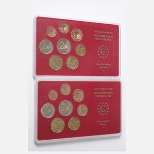 Konvolut DM und Euro Kursmünzensätze BRD